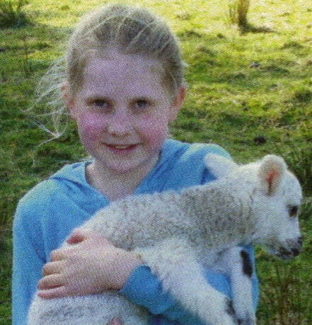 Lizzie with lamb